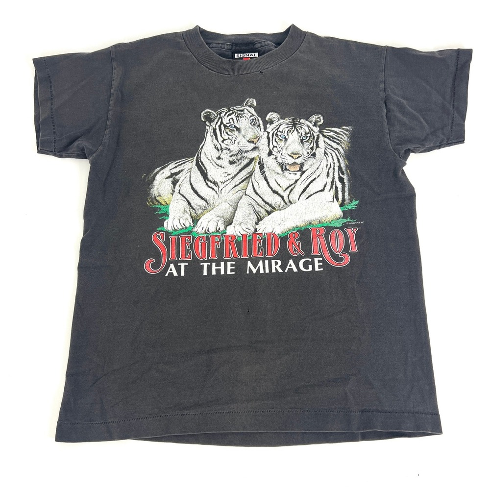 Vintage Siegfried & Roy at The Mirage T-Shirt Kids L 14-16 Black Signal Sport